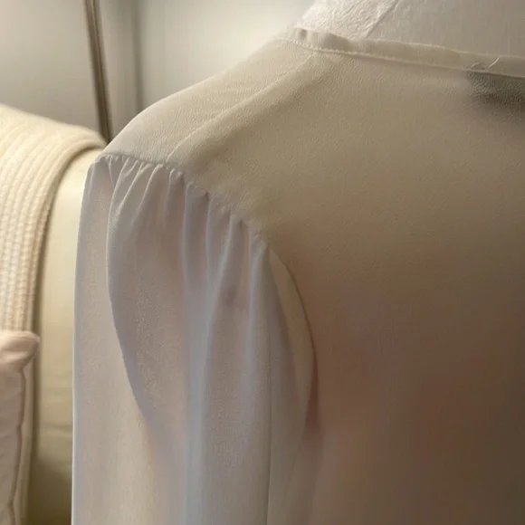 Elodie Women’s Cream Long Sleeve Sheer Top - size Large - Picture 5 of 9